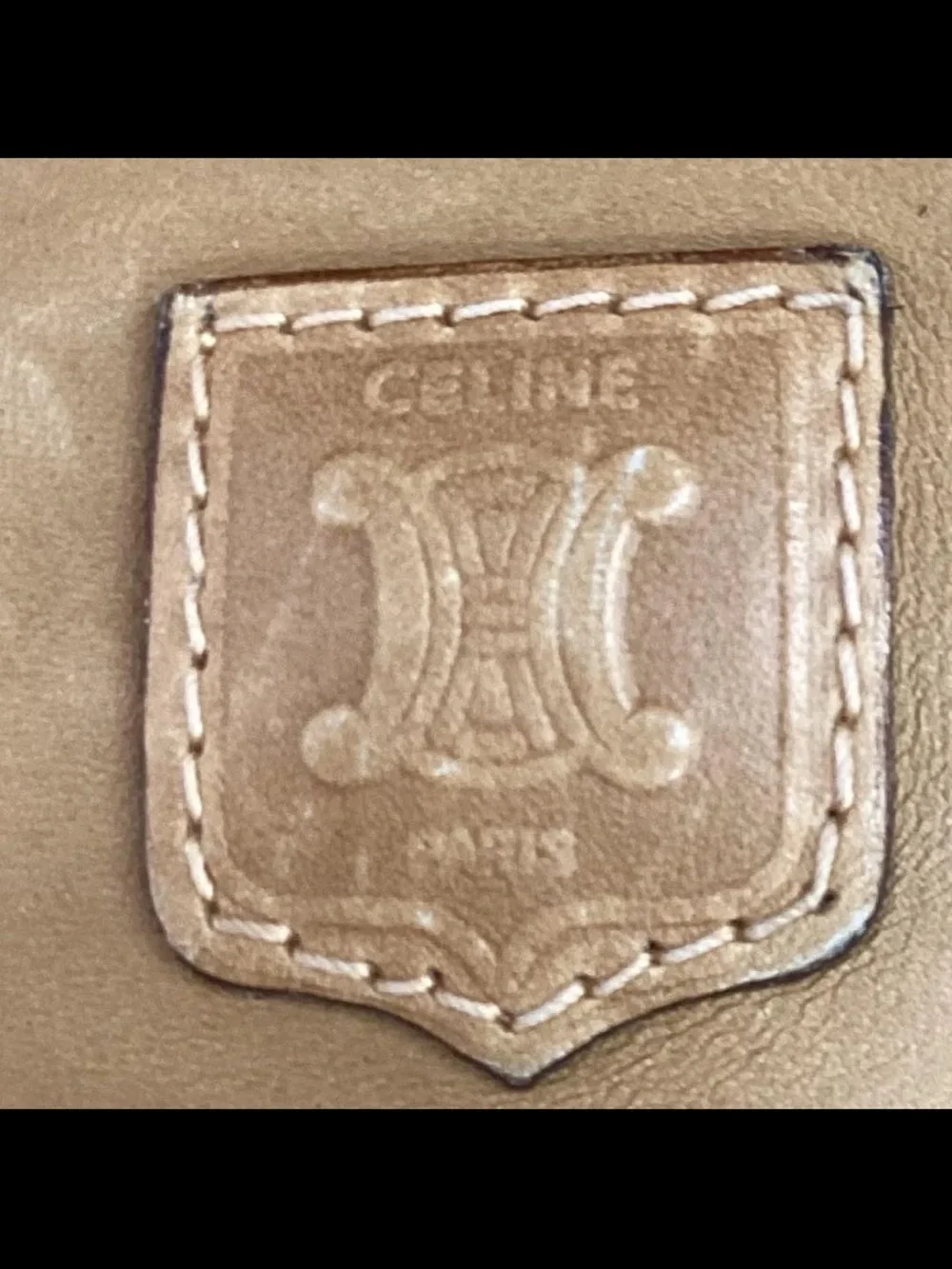 Celine Beige Monogram Drawstring Backpack